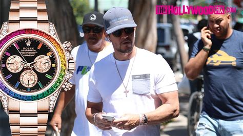 mark wahlberg rainbow rolex|mark wahlberg wristwear.